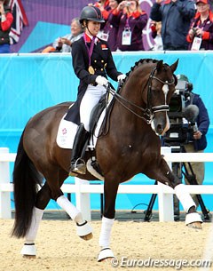 Charlotte Dujardin and Valegro in the lap of honour