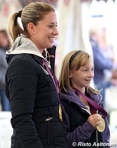Olympic champion Charlotte Dujardin signed hundreds of autographs and posed for pictures at the British Nationals