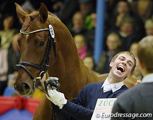 Blue Hors stud's Martin Klavsen won the award for best handler at the 2012 Oldenburg stallion licensing