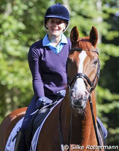 Carola Koppelmann and Le Bo going for a hack in the Warendorf forest :: Photo © Silke Rottermann