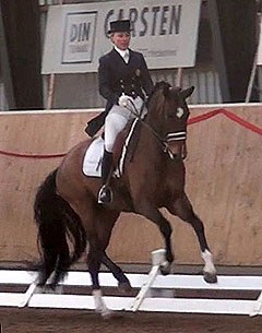 Cathrine Rasmussen and Belandra at a national show in Denmark