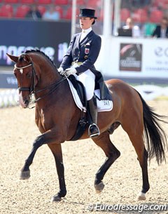 Veronique Henschen and Fontalero at the 2013 European Dressage Championships :: Photo © Astrid Appels