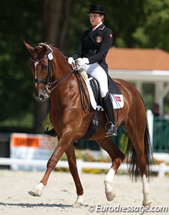 Norwegian Catharina Lorentzen Lund on Zidana Arkide at the 2013 European Young Riders Championships :: Photo © Astrid Appels