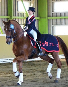 Yuko Kitai and Golden Coin win the 2013 CDI Gotemba :: Photo © Japan Equestrian Federation