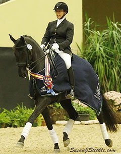 Heather Mason is one of the first riders to claim a national title at the inaugural 2013 U.S. Dressage Finals :: Photo © Sue Stickle