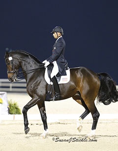Steffen Peters and Akiko Yamazaki's Legolas win the 2013 U.S. Dressage Championships in Lexington, KY :: Photo © Sue Stickle