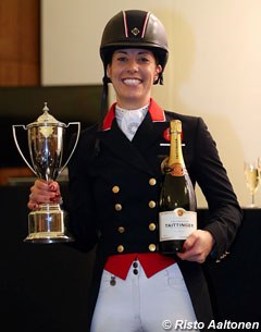 Olympic and European Champion Charlotte Dujardin now has all three world records to her name: Grand Prix, Special and Kur! :: Photo © Risto Aaltonen