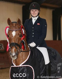 Maria Fauerholm Christensen and Vegelin's Goya win the 2013 Ecco Cup Finals for Cat 1 Ponies :: Photo © Ridehesten