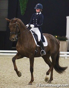 Kyra Klinkers and Tara at the 2013 CDI-U25 Roosendaal Indoor :: Photo © Astrid Appels