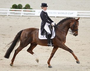 Helen Langehanenberg and Damon Hill at the 2013 CDI-W Stuttgart :: Photo © Karl Heinz Frieler