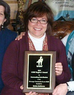 Debbie DelGiorno has been decorated with multiple USDF awards over the years