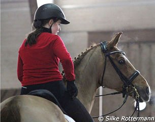 Celine Balmer and Rosetti finish their performance in the clinic