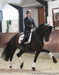 2013 Dutch young rider team member Debora Pijpers preparing herself for the U25 division with Look at Him