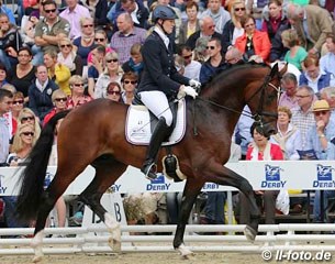 Claudia Rüscher and Baccardi at the 2014 Bundeschampionate :: Photo © LL-foto