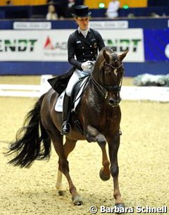 Helen Langehanenberg and Damon Hill at the 2014 CDI Dortmund :: Photo © Barbara Schnell