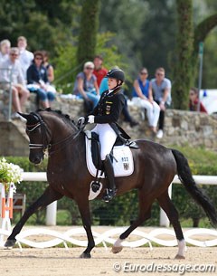 Anna Christina Abbelen and Furst on Tour at the 2014 European Junior Riders Championships in Arezzo, Italy :: Photo © Astrid Appels
