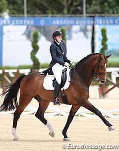 Caroline Steine Jensen and Develino at the 2014 Norwegian Junior/Young Riders Championships :: Photo © Astrid Appels