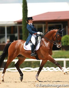 Anne Meulendijks and Avanti at the 2014 European Young Riders Championships in Arezzo, Italy :: Photo © Astrid Appels