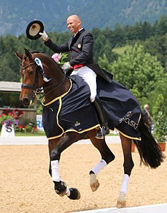 Steffen Peters and Rosamunde win the Intermediaire I at the 2014 CDI Fritzens