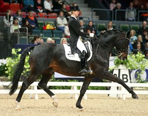 Germany’s Jessica von Bredow-Werndl and Unee BB stormed to victory in style at the seventh leg of the World Cup Dressage Western European League in Gothenburg, Sweden :: Photo © Roland Thunholm