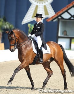Japanese Kijori Soma, who is trained by Anky van Grunsven, presented Don Luka, an Oldenburg gelding by Don Larino, previously competed by Spanish junior rider Andreu Busutil Canovas