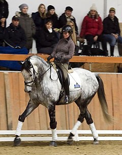 Viktoria Zsdanyi and Caster at the Hungarian youth team clinic