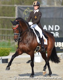 Julie de Deken and Lucky Dance at the 2014 CDI Nieuw en St. Joosland :: Photo © Samantha Fotografie