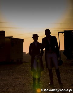 A dressage sunset