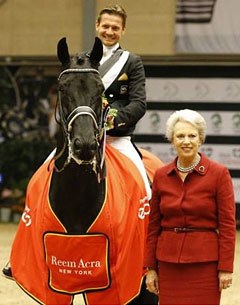 Edward Gal and Undercover flanked by HRH Princess Benedikte of Denmark at the 2014 CDI-W Odense :: Photo © Jenny Abrahamsson