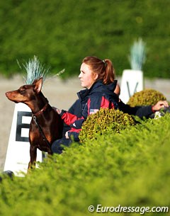 Laura Graves' new Canadian groom with Tina Konyot's Dobermann Turk