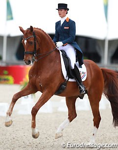 Adelinde Cornelissen and Parzival win the 5* Grand Prix at the 2014 CDIO Rotterdam :: Photo © Astrid Appels
