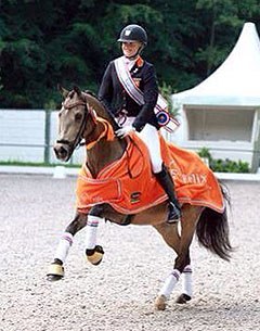 Lisanne Zoutendijk and Champ of Class win the 2014 KNHS FEI Pony Cup :: Photo © KNHS