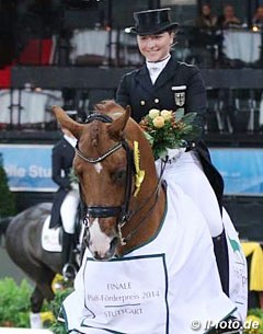 Charlott Maria Schürmann and Burlington win the 2014 Piaff Forderpreis Finals in Stuttgart :: Photo © LL-foto