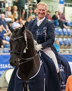 Heath Ryan and Regardez Moi win the CDI-W Kur to Music at the 2014 Australian Dressage Championships :: Photo © Venhaus