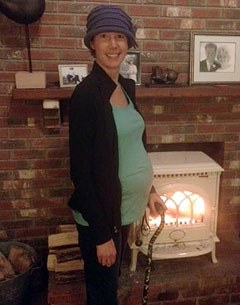 Courtney King-Dye highly pregnant on 8 January 2014