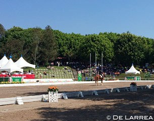 The dressage arena at the 2014 Central American and Caribbean Games in Veracruz