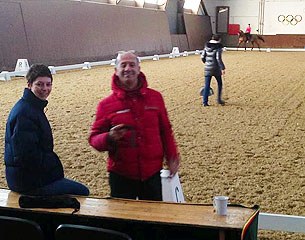 German team trainers Monica Theodorescu and Jonny Hilberath at the DOKR Training Centre in Warendorf during the A-team training seminar :: Photo courtesy U. Salzgeber