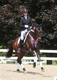 Heather Blitz and Ripline at the 2014 U.S. Young Horse Championships :: Photo © Carolynn Bunch