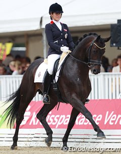 Austrian Stephanie Dearing on the Oldenburg bred Riano (by Rock Forever x Weltmeyer), bred by Johannes Westendarp