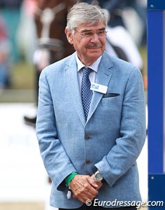 Dutch 5* Judge Ghislain Fouarge at the 2014 World Young Horse Championships in Verden :: Photo © Astrid Appels