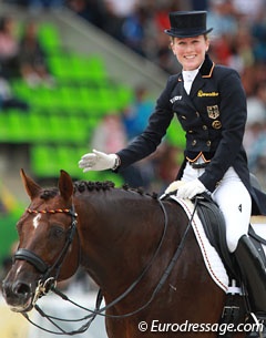 Helen Langehanenberg and Damon Hill at the 2014 World Equestrian Games :: Photo © Astrid Appels