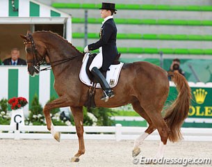 Isabell Werth and Bella Rose in the Grand Prix at the 2014 World Equestrian Games :: Photo © Astrid Appels
