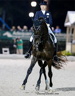Tina Konyot and Calecto V at the 2014 CDI 5* in Wellington :: Photo © Sue Stickle