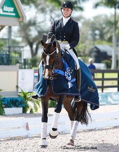 Megan Lane and Caravella win the Special at the 2014 CDI-W Wellington :: Photo © Sue Stickle