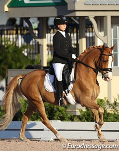 Katrina Sadis and Poldy at the 2014 Global Dressage Festival in Wellington, FL :: Photo © Astrid Appels