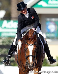 Franziska Seidl gives Winniepuuh a big pat