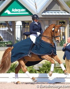 Tanya Strasser-Shostak and Action Tyme win the Florida International Youth Dressage Championships at the 2014 CDIO Wellington :: Photo © Astrid Appels