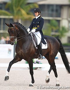 Tinne Vilhelmson and Benetton Dream in the Intermediaire B at the 2014 CDN Wellington :: Photo © Astrid Appels
