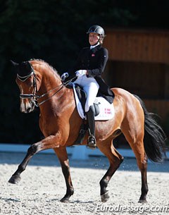 Danish young rider Mikala Mejlgaard Jensen and Uno IV at the 2015 CDI Compiegne :: Photo © Astrid Appels