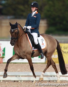 Eveline Bos and Valentino at the 2015 European Pony Championships in Malmo, Sweden :: Photo © Astrid Appels